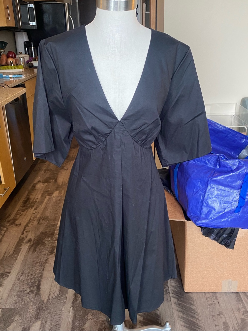 Wayf V-neck a-line Mini Dress